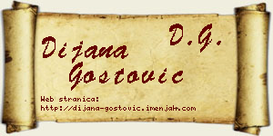 Dijana Gostović vizit kartica